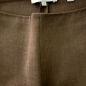 Vince Dark Brown Wool-Blend Trousers